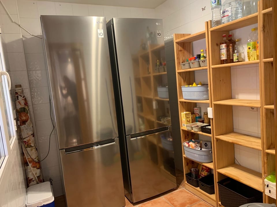 Pantry with 2 fridges 