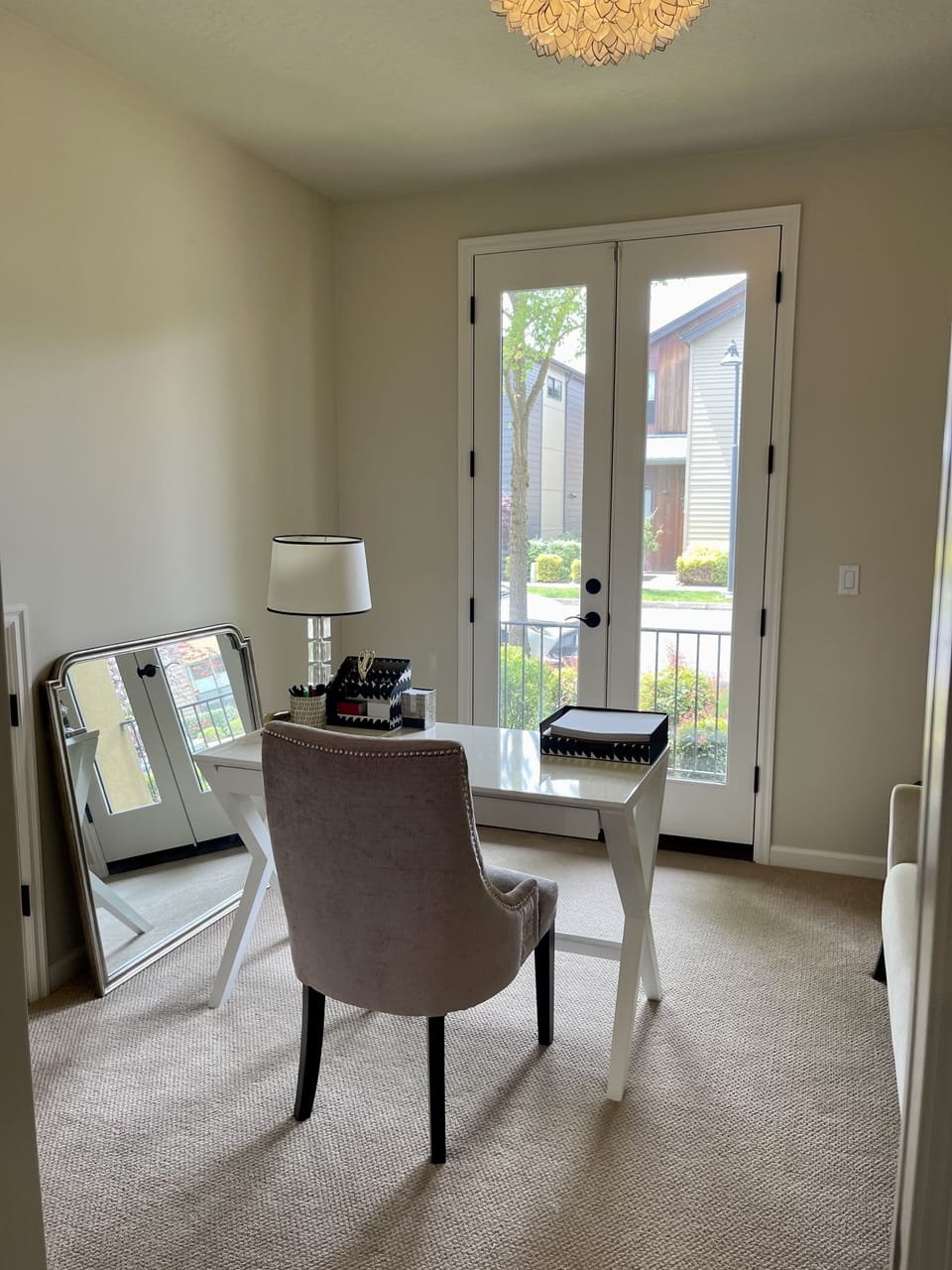 Office with a printer and shredder