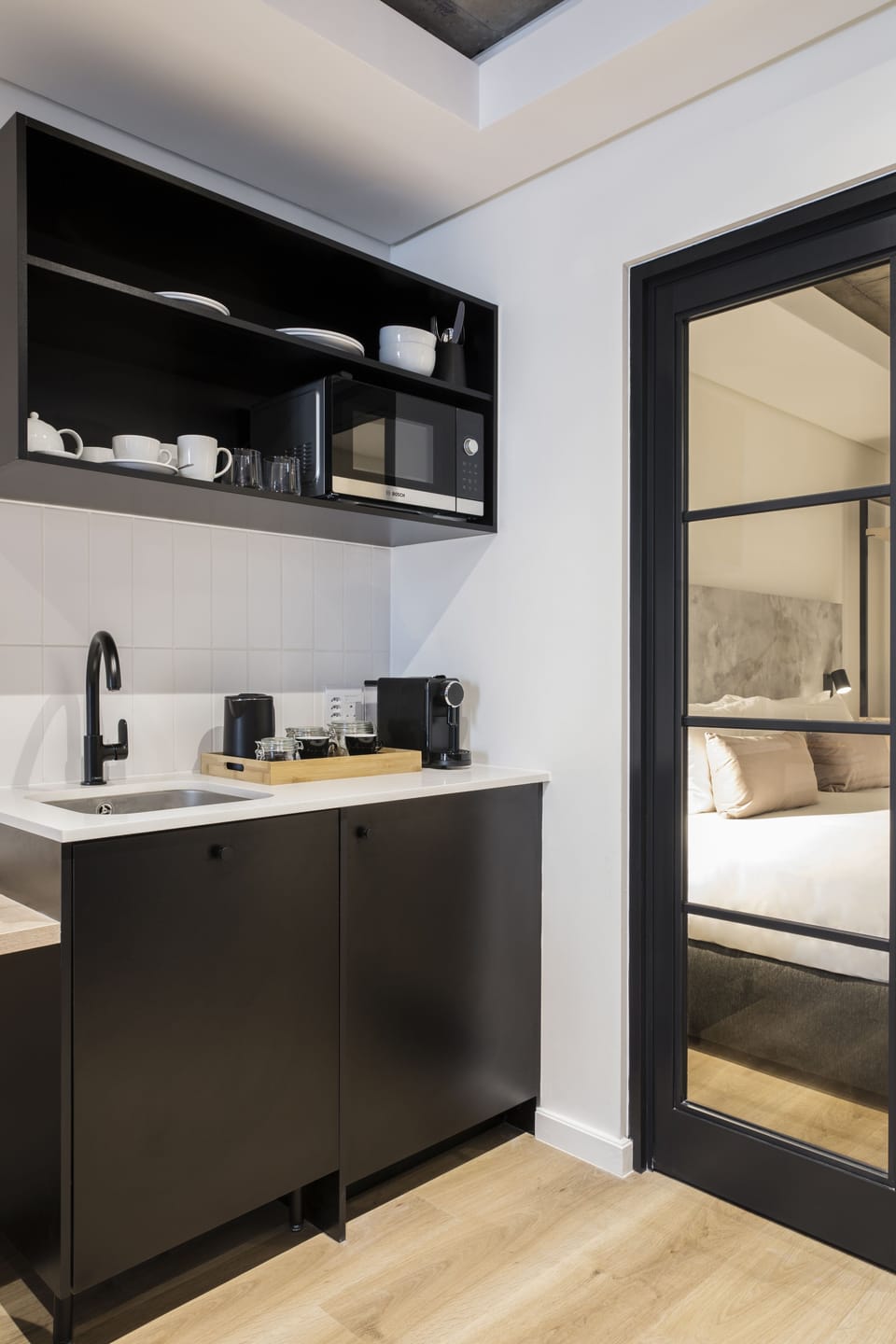 Superior Studio | Private kitchenette | Mini-fridge, microwave, espresso maker, electric kettle