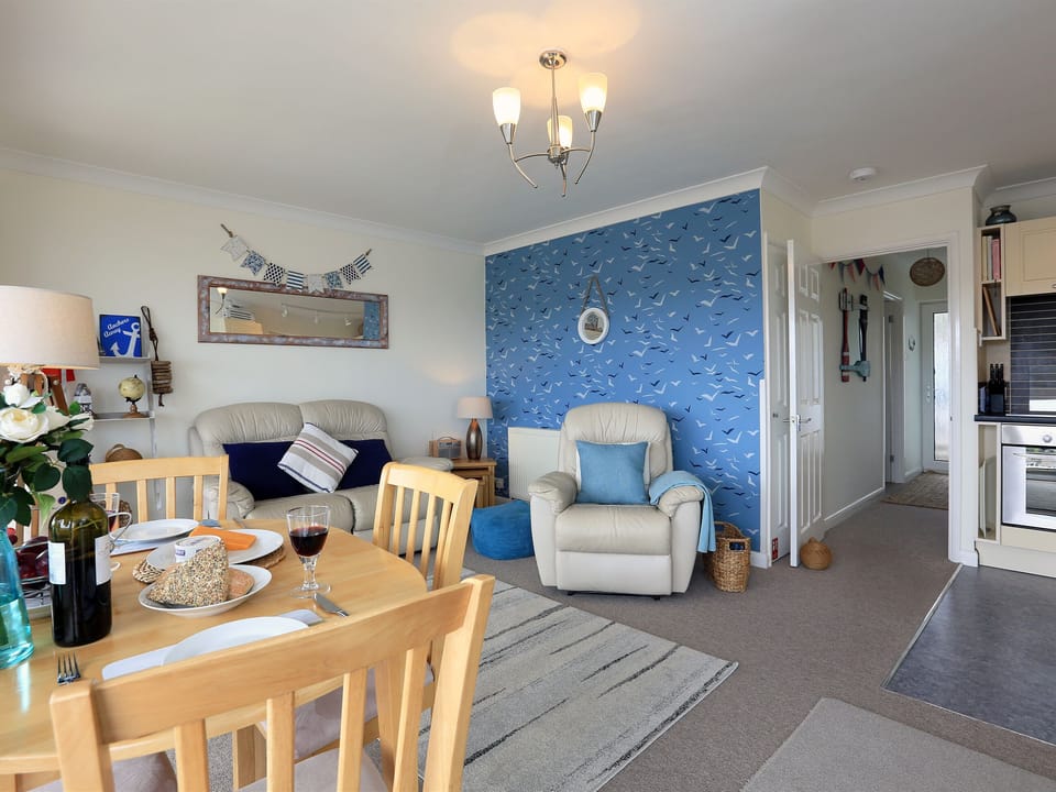 Lovely and spacious living area | Dual View - Linden Court Apartments, Brixham