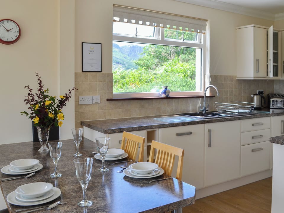 Well equipped kitchen/ dining area | Shoreside - Mullardoch Cottages, by Inverinate, Kyle
