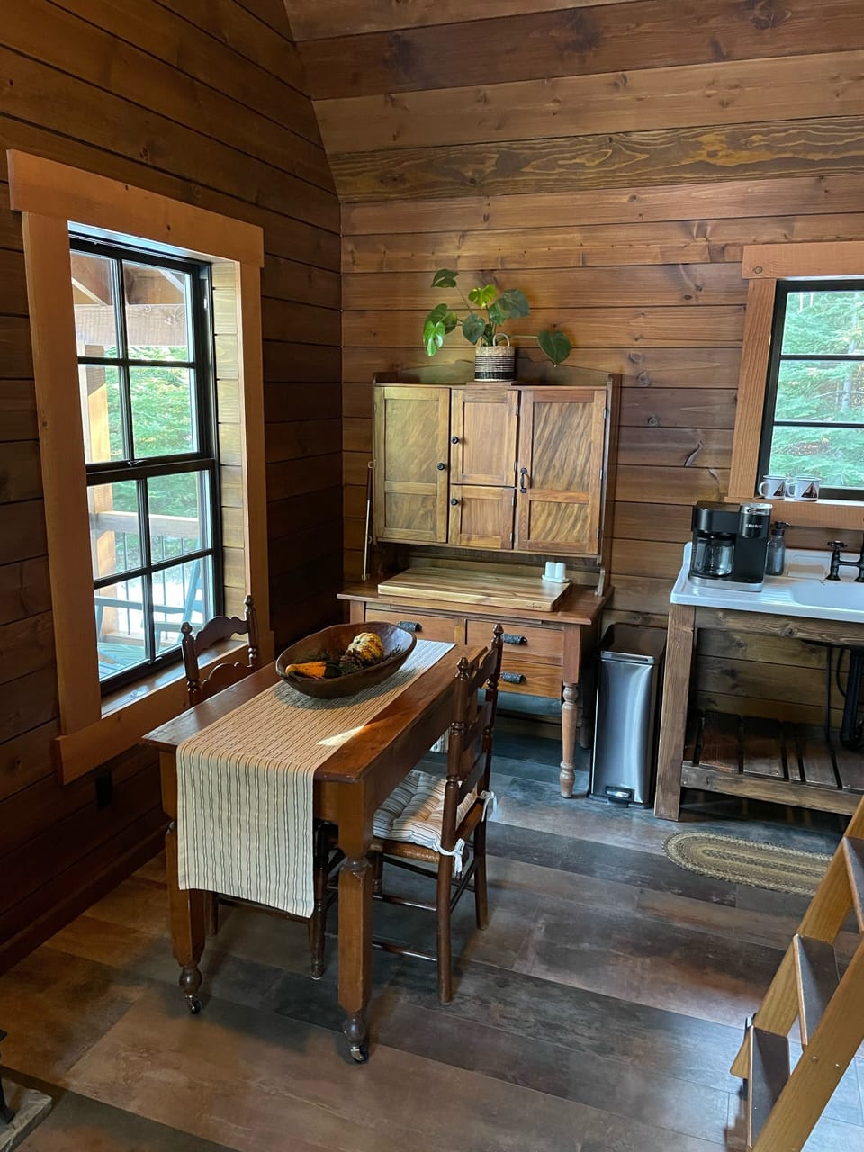 Vintage Hosier holds all the kitchen supplies.