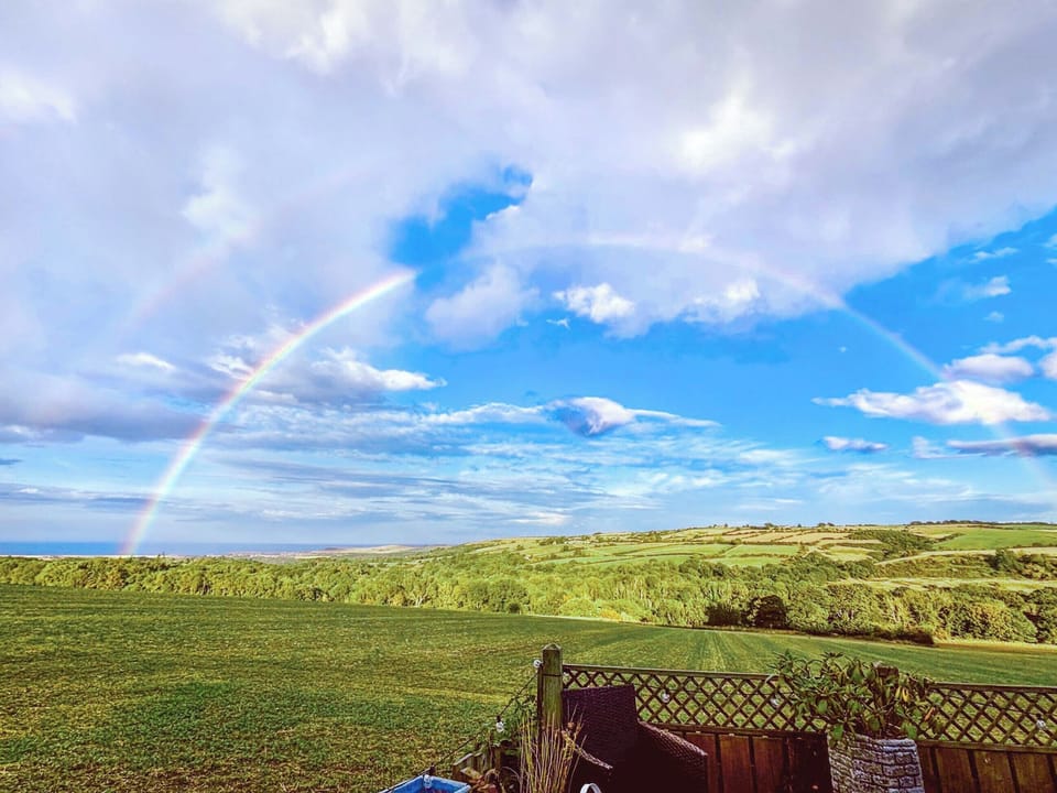 View from the decked patio | Blackgill Lodge, Grinkle, near Easington