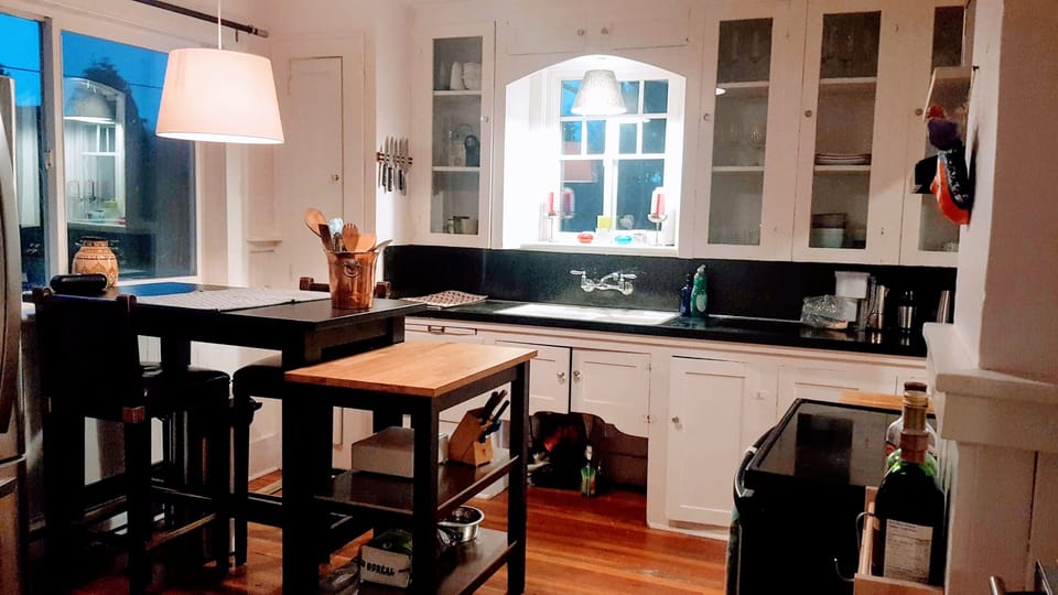 Large old fashioned kitchen.
