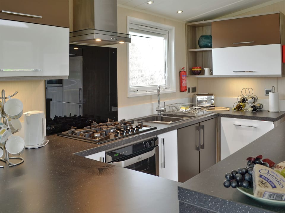 Well equipped kitchen area | Skylark Lodge - Wallace Lane Farm Cottages, Brocklebank, near Caldbeck and Uldale