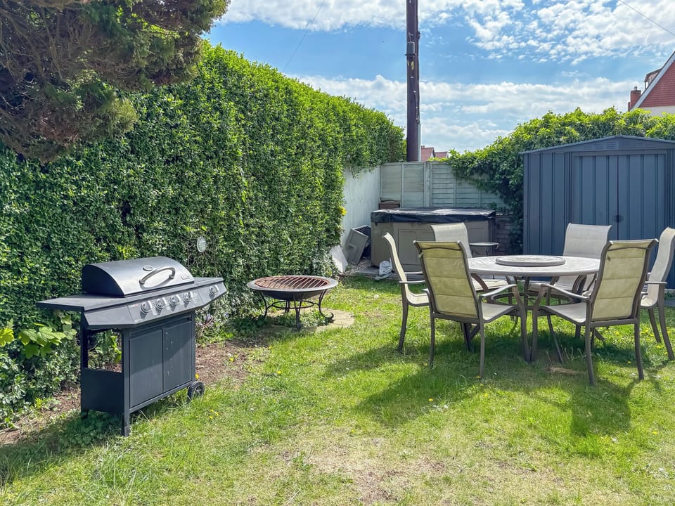 Garden with comfortable seating | Lilac Villa, Skegness