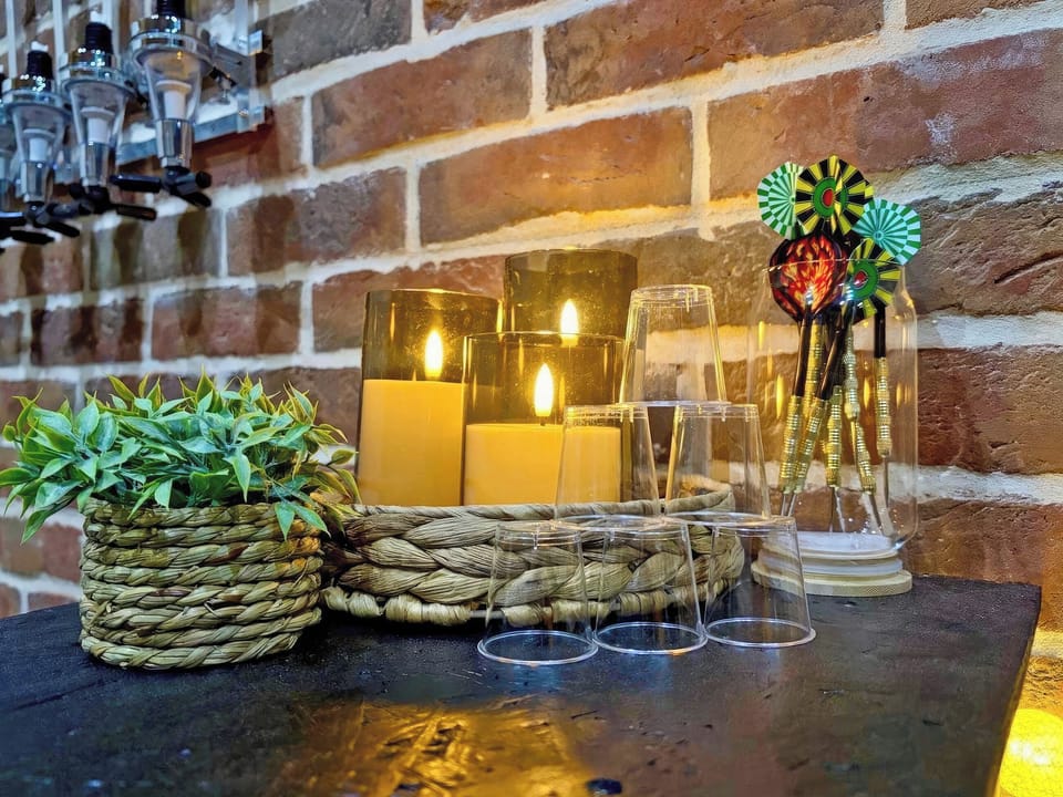 Mini Bar Decor | Clamp Farm Barn, Creeting St Peter, near Stowmarket