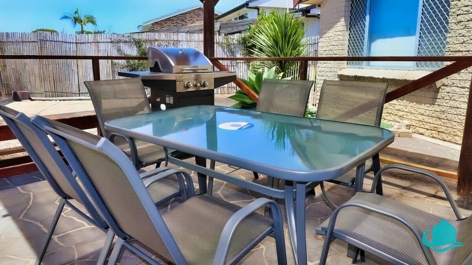 Outdoor undercover dining area with BBQ