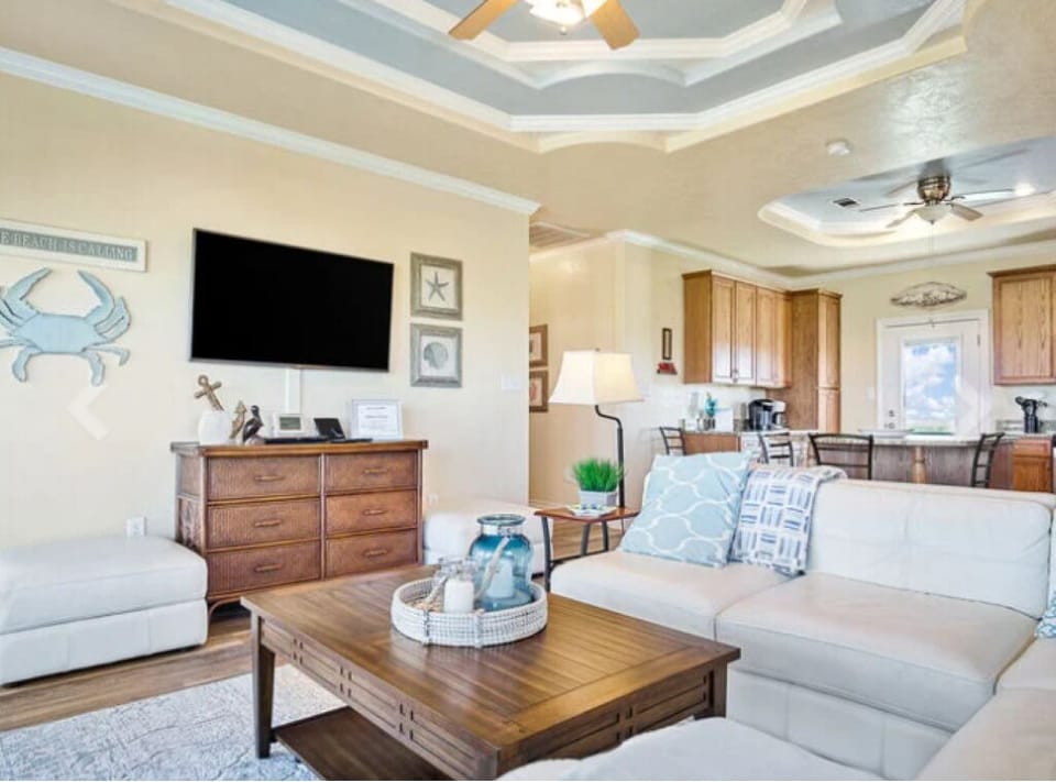 Living room with TV and Smart Stick for Streaming