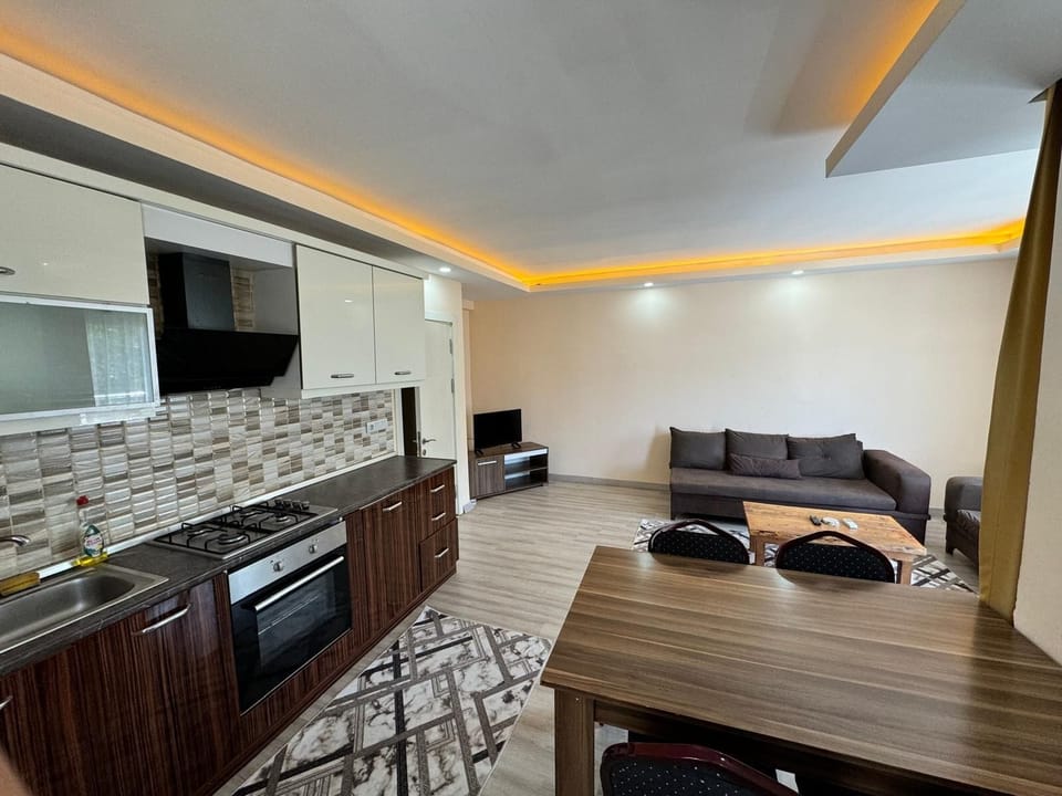 Basic Apartment | Private kitchen | Full-size fridge, oven, stovetop, griddle