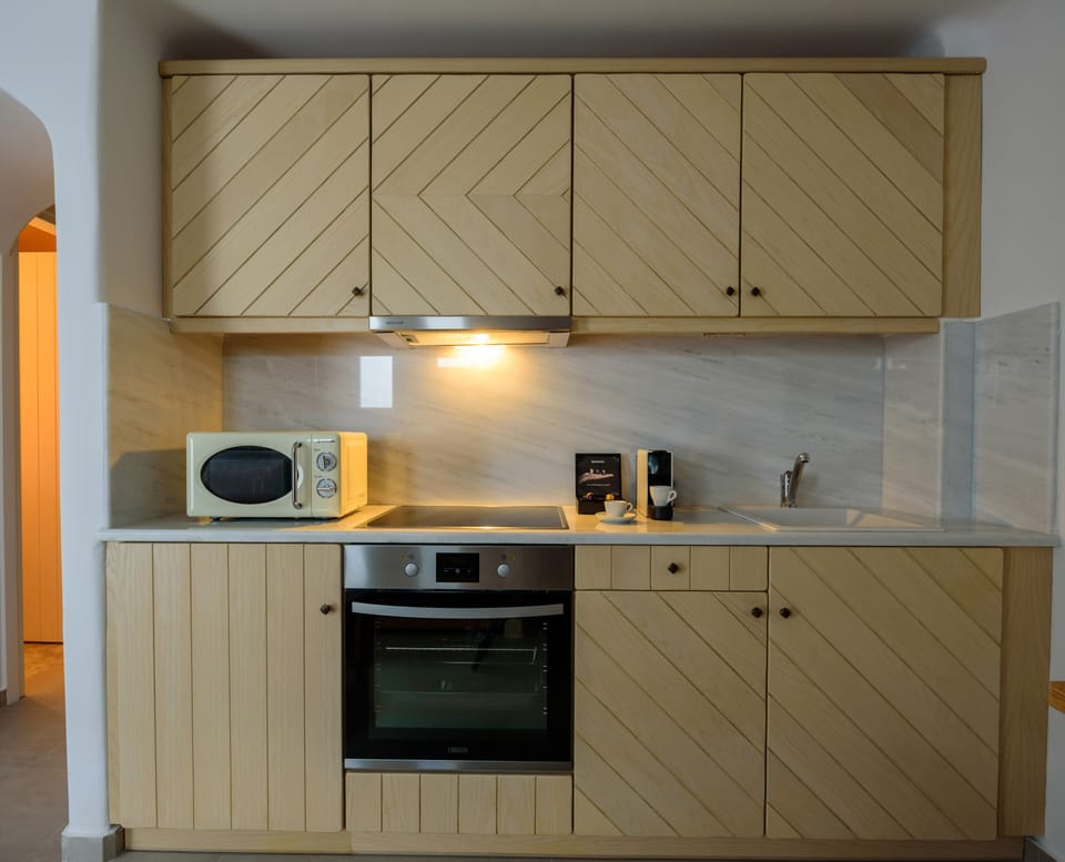 Master Villa | Private kitchen | Full-size fridge, microwave, oven, stovetop