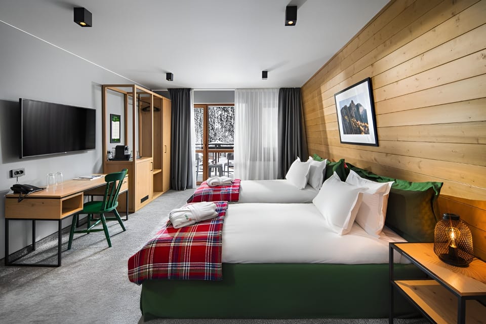 Twin Room (Aleko) | Minibar, in-room safe, blackout drapes, iron/ironing board
