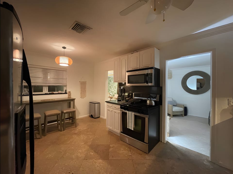 Our kitchen is stocked with everything you need to enjoy home-cooked meals together with family and friends.