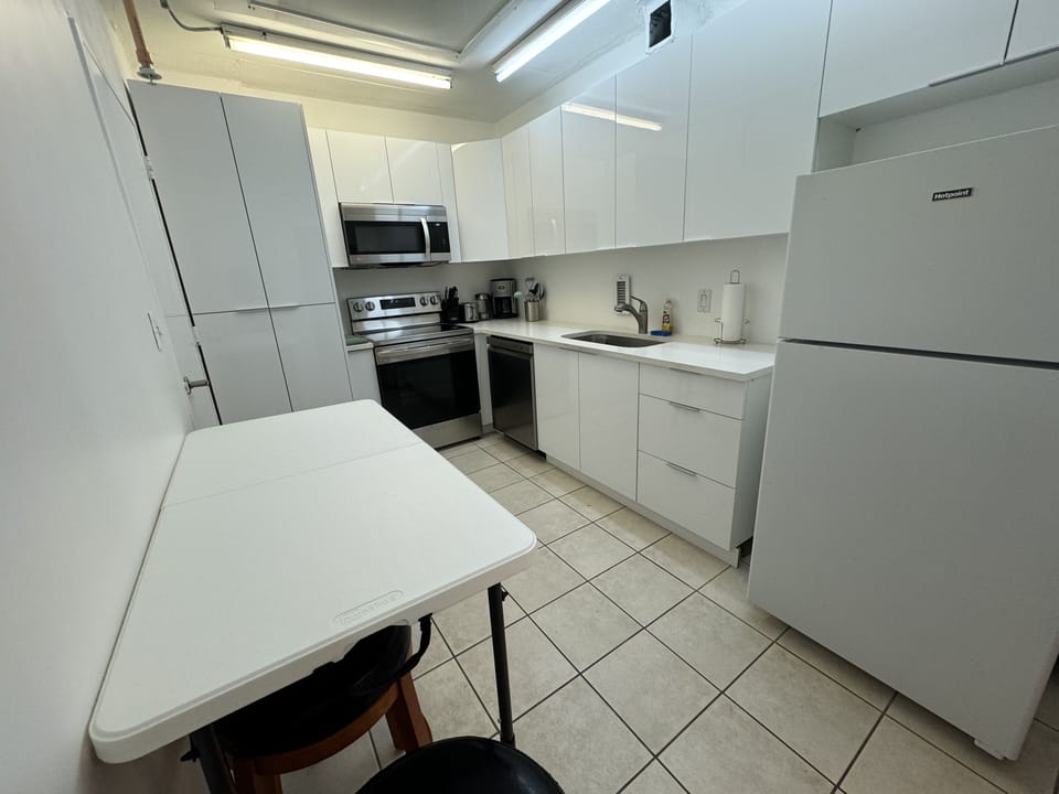 Coffee table with chairs in the kitchen 

