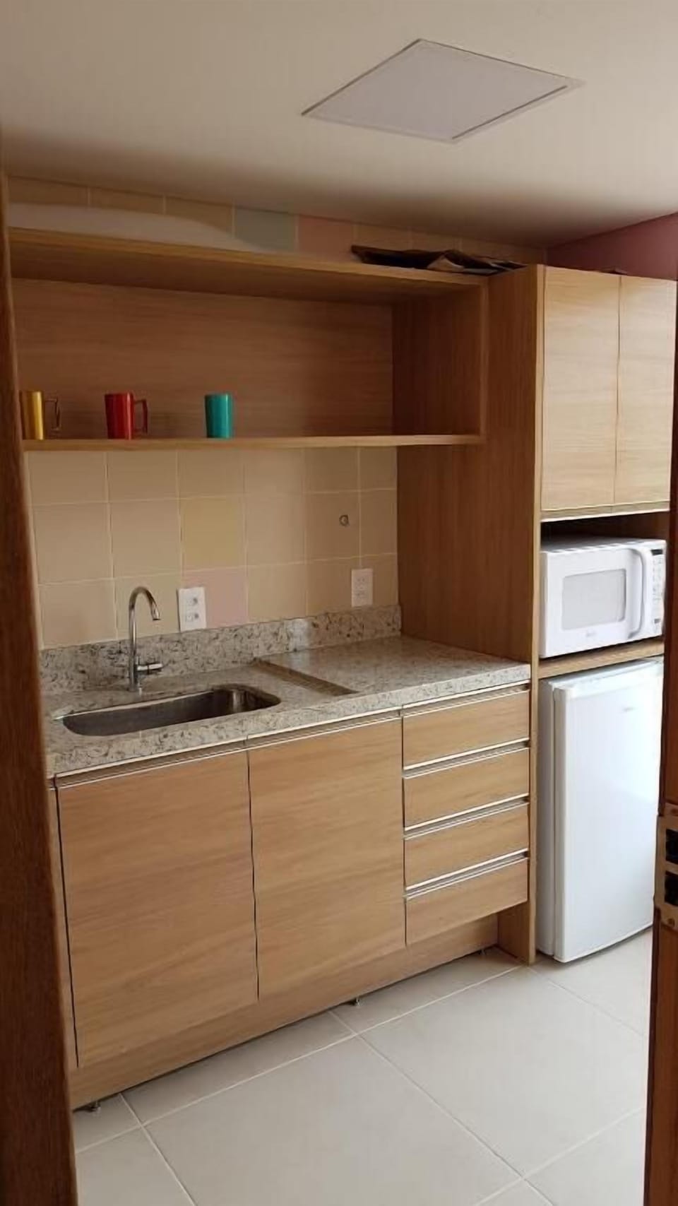 Family Apartment | Private kitchen | Microwave, freezer