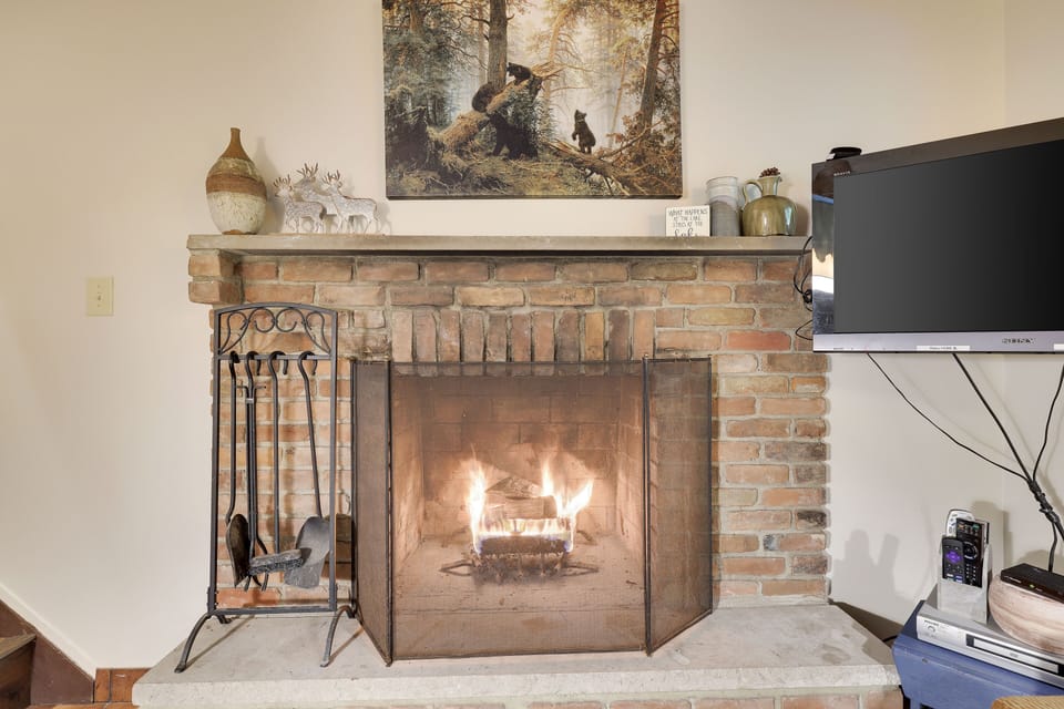 Wood burning Fireplace for cozy evenings