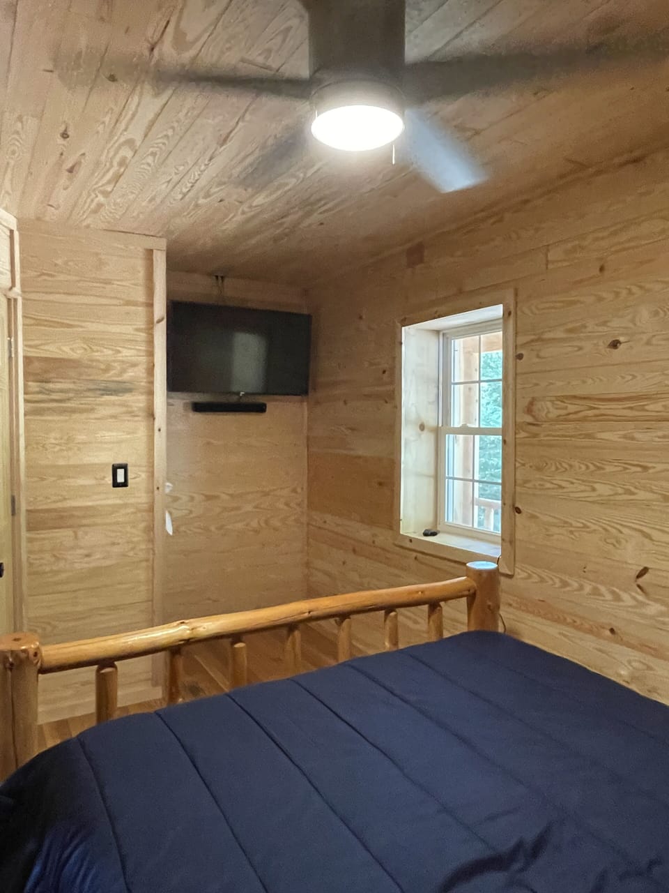 ROKU tv in bedroom. 