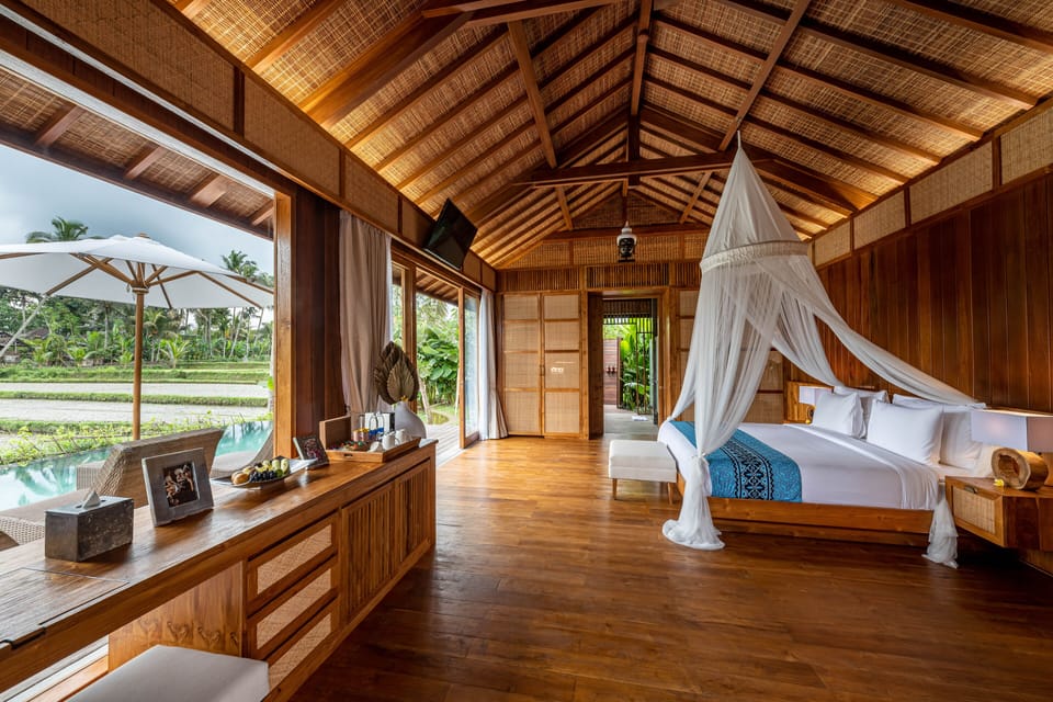 2 Bedroom Pool Villa with Rice Field View and Daily Scheduled Activities | Premium bedding, pillowtop beds, minibar, in-room safe