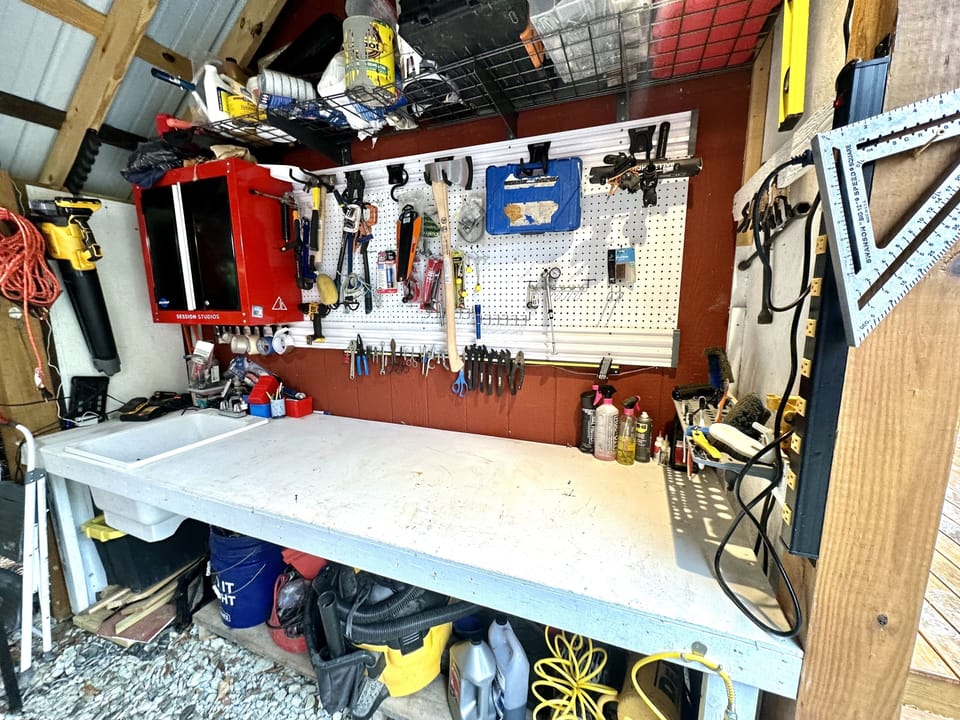 Feel free to use Gareth’s work bench. 
