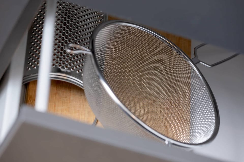 Close-up of a kitchen drawer