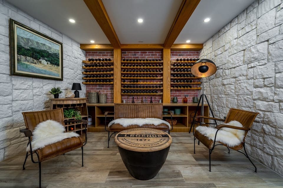 Well-designed wine cellar where you can spend time with your friends or family is something special that Villa Neven offers.
