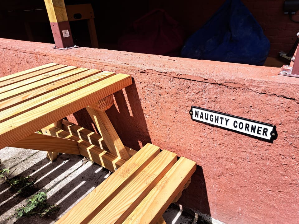 Guest outdoor seating area