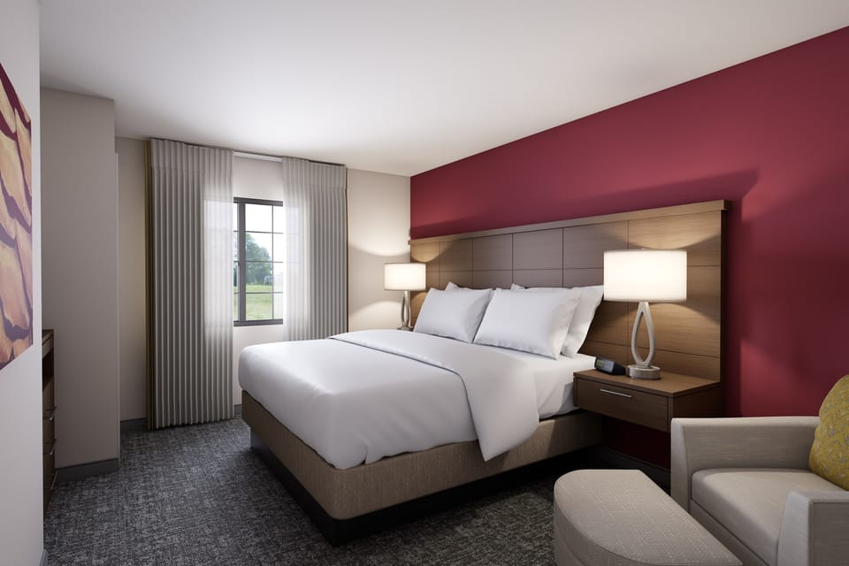 Drift to sleep in a comfortable bed after a wonderful day outside.