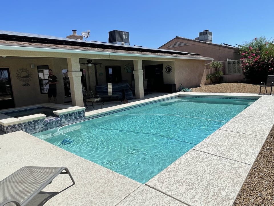 Enjoy this large pool