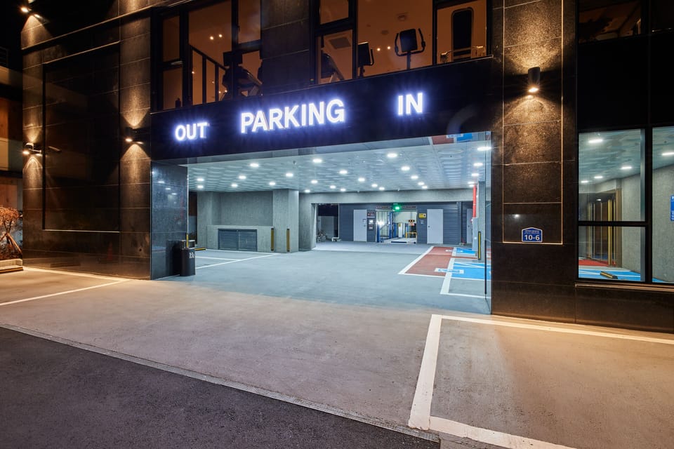 Free self parking, free valet parking