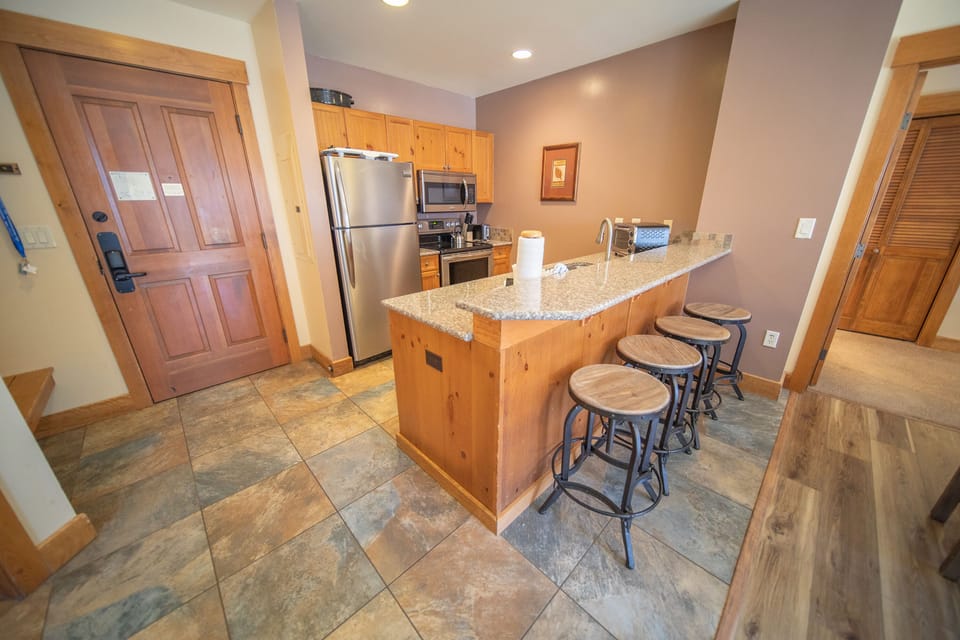 Convenient bar stool seating