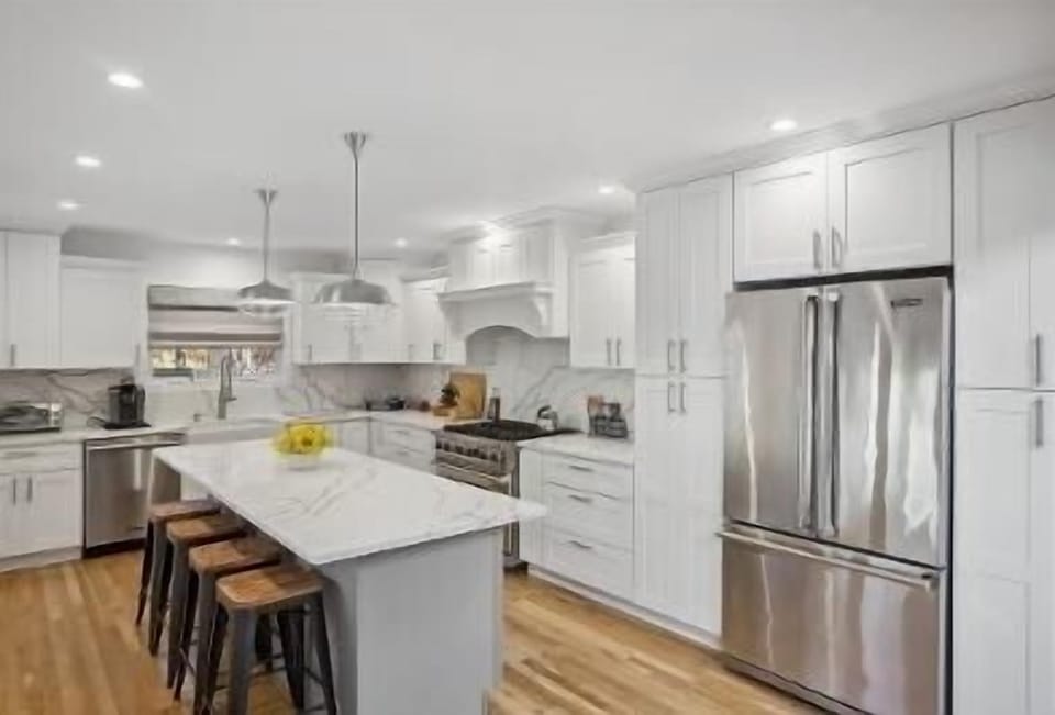 Fully Stocked  Extra Large Full Size Chefs Kitchen ,Large Kitchen Island.