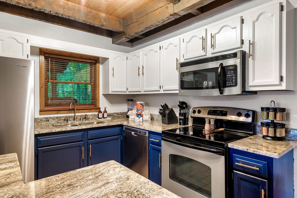 Love to cook? Fully stocked kitchen for all your cooking needs.