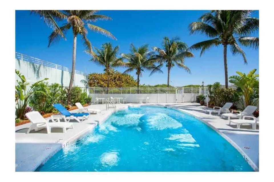 Pool behind the building
