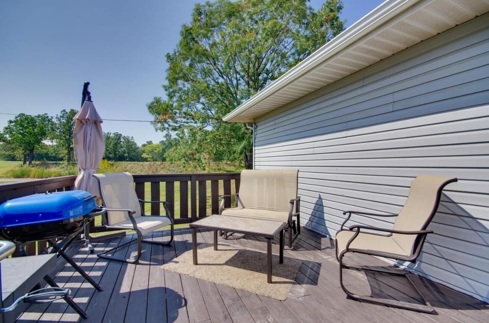 Balcony, Terrace patio, grill, summer time 