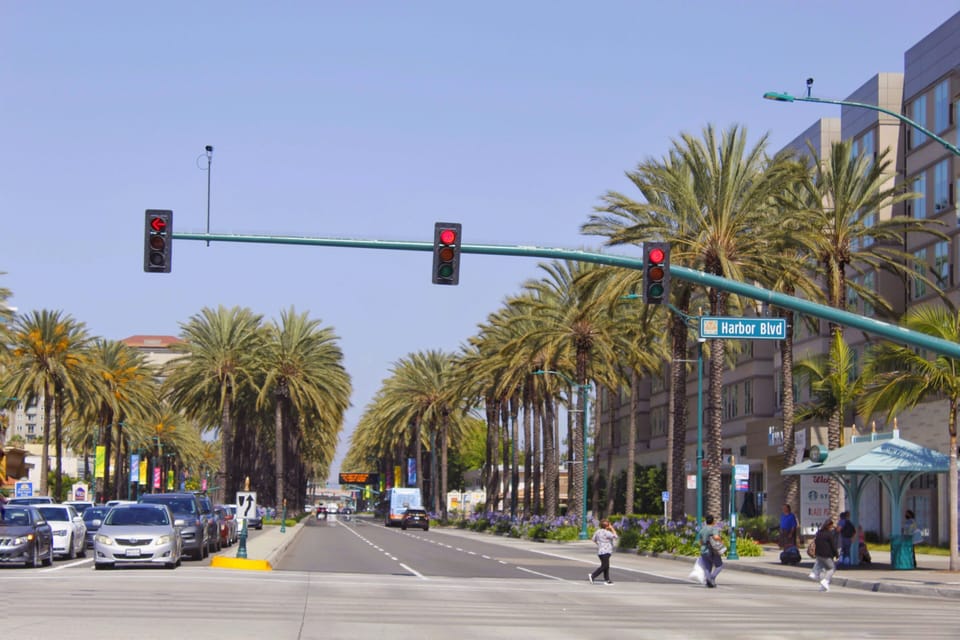 Palm tree lined promenades await you in Anaheim.