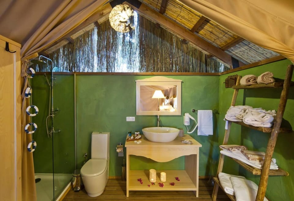 Garden Suite | Bathroom | Shower, rainfall showerhead, designer toiletries, hair dryer