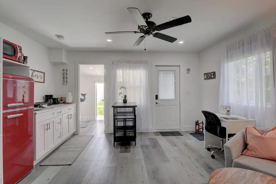 As You Enter the Studio You Come Into the Kitchen and Seating Area