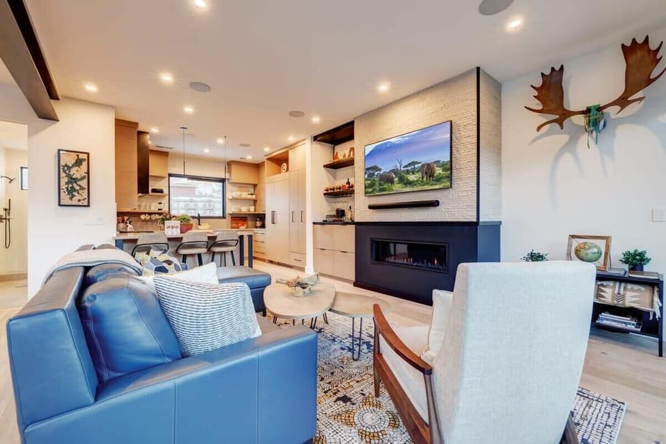 Living Area with gas fireplace
