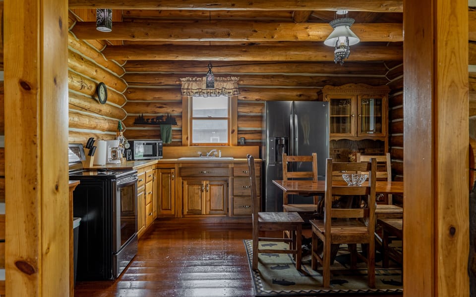 The kitchen features modern appliances along with an eat in kitchen for easily preparing and enjoying meals