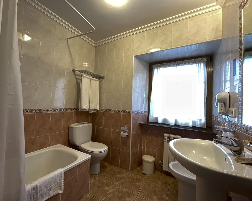 Free toiletries, hair dryer, towels, soap