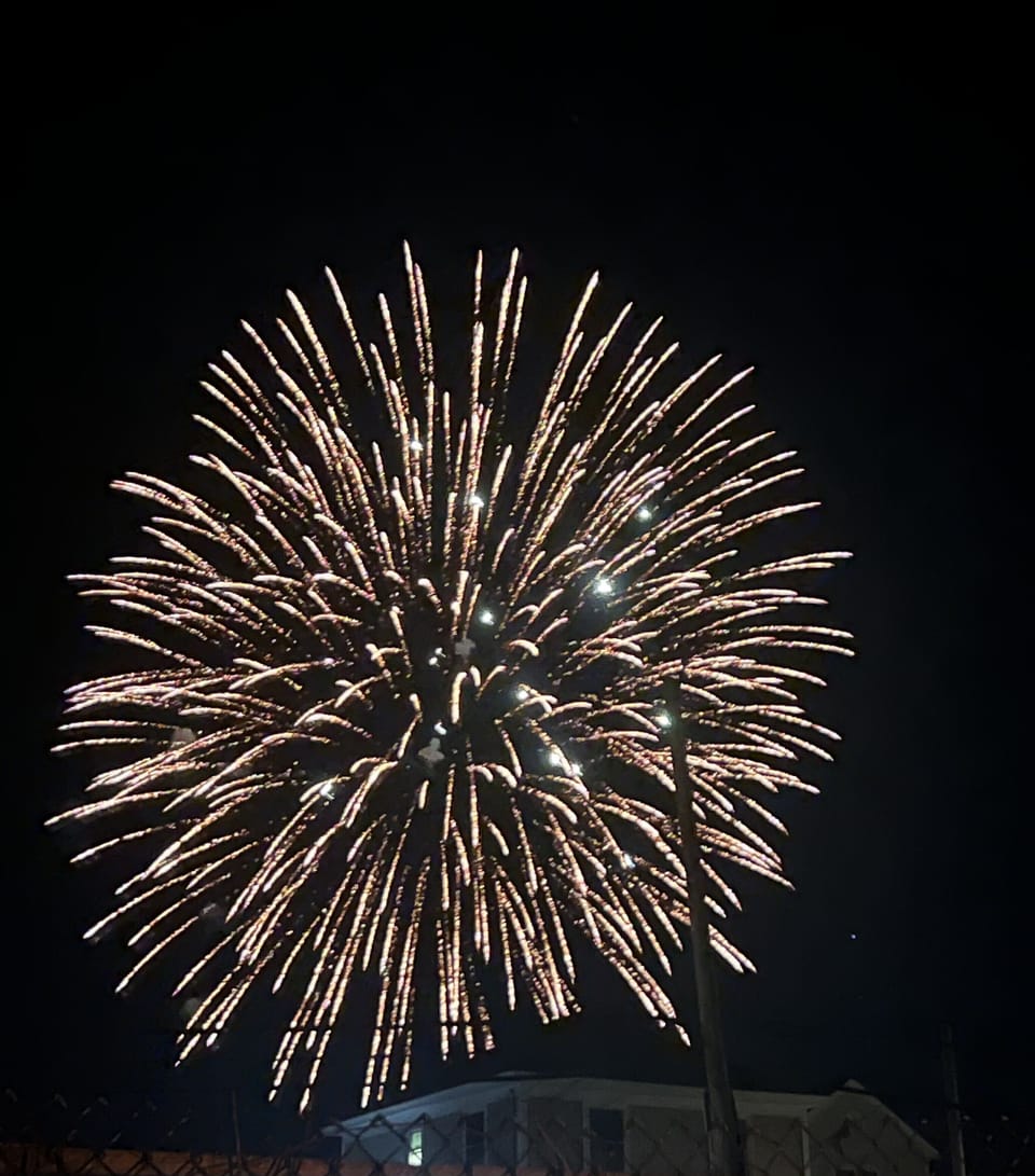 View fire works every Saturday right during Summer from the yard