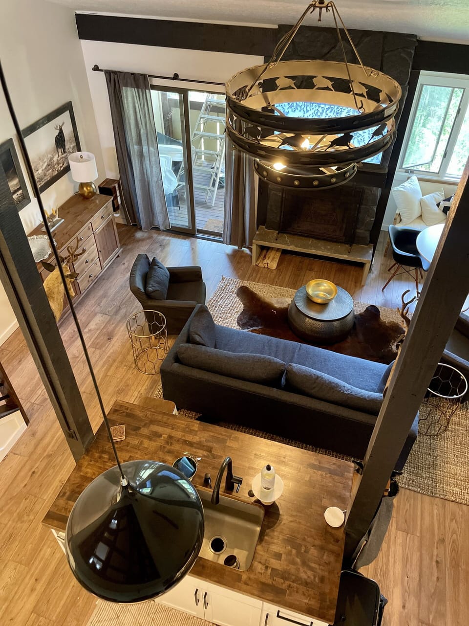 View of great room from second level en-suite bedroom