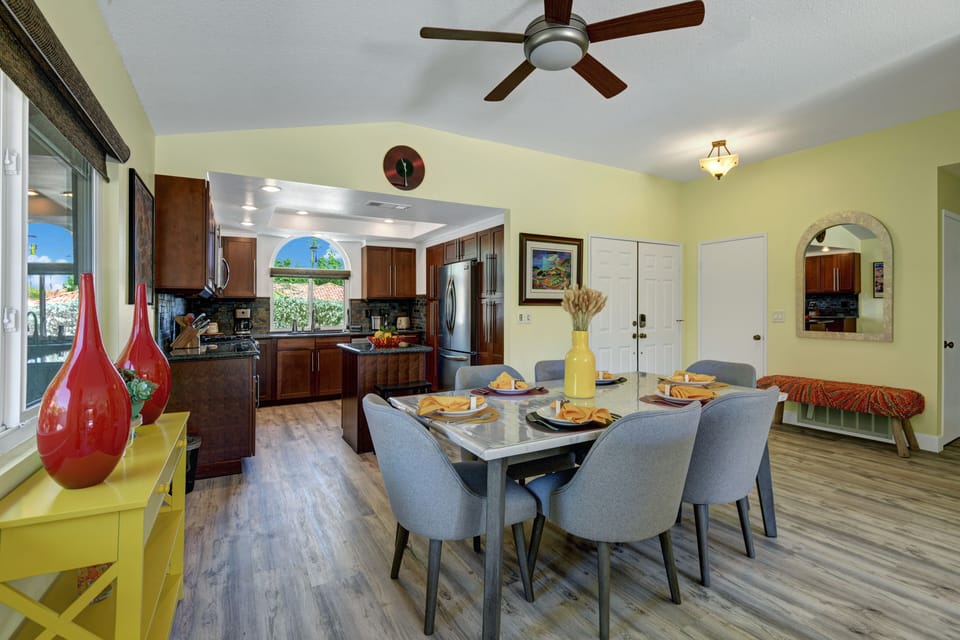 Dining table off the kitchen.