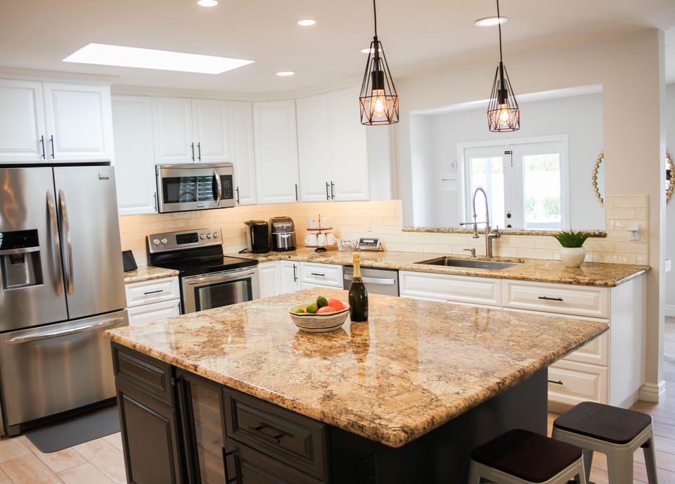 Ready for food? Head to the stunning kitchen