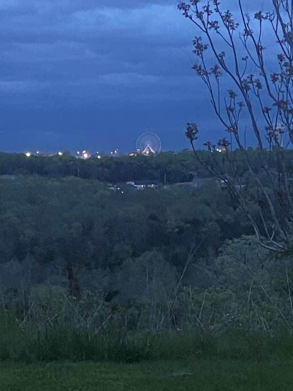 That wonderful view from the patio. The night-time view is beautiful. 