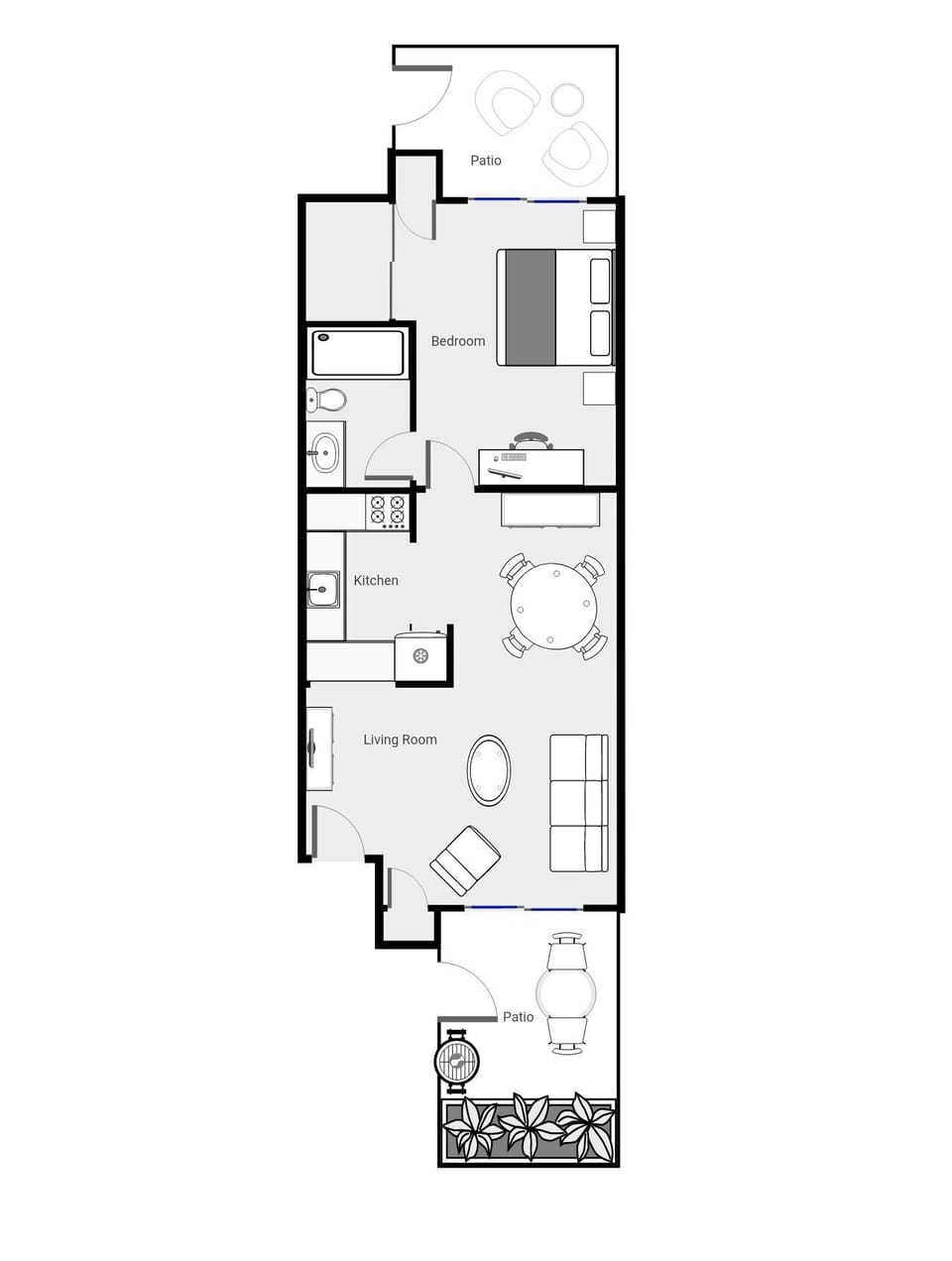 Floorplan.  The condo was gutted and every square inch renovated!  