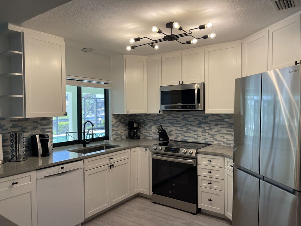 Open kitchen with new appliances