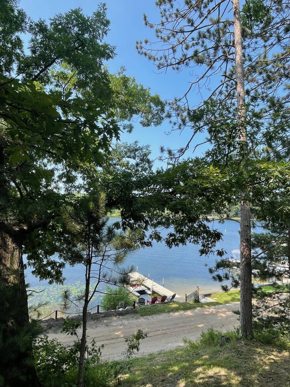 View of Dock/Beach Area from Lower Patio