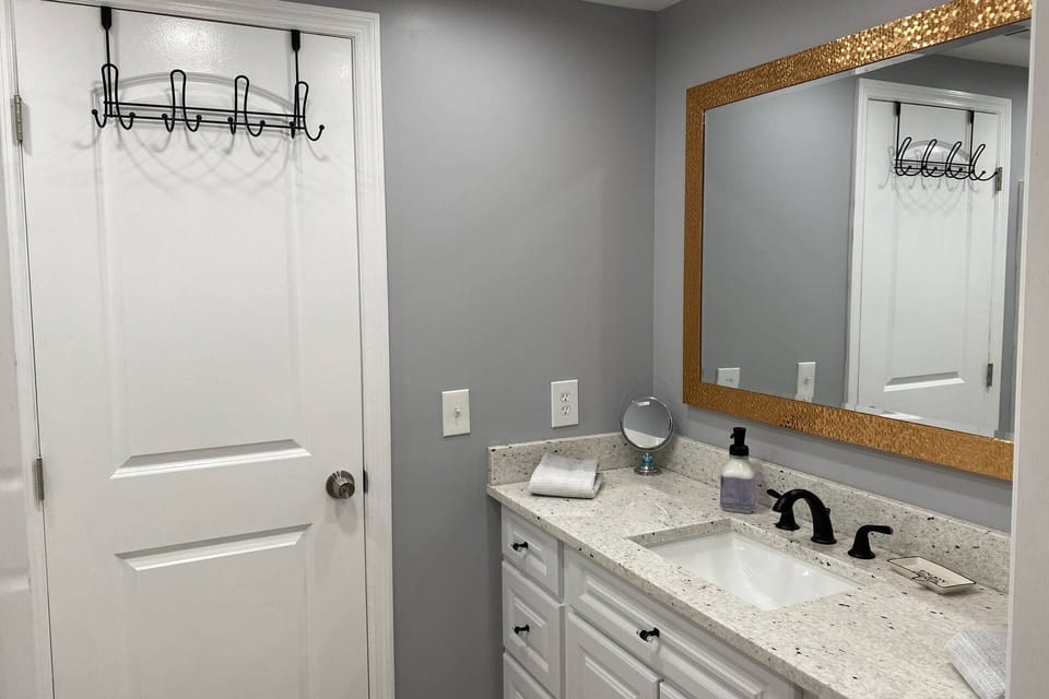 Fully stocked with toiletries, hair dryer and ample towels