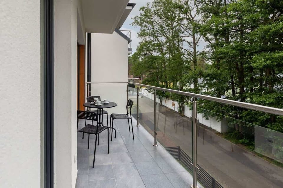View from the apartment of the surrounding area. 